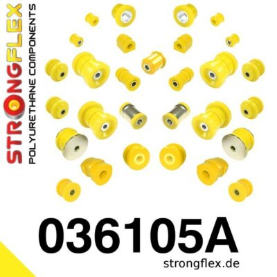 Strongflex BMW E36 Kompletter Polyurethan Buchsensatz SPORT für Vorder- und Hinterachse - 036105A