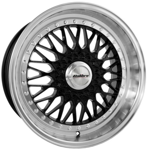 Calibre Vintage Alufelge 7x16 4x100 & 4x108 ET38 schwarz