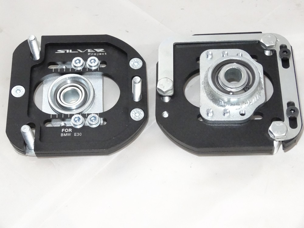 Aluminium Unibal-Domlager BMW E30, E34, E28, E24, E32 2-fach verstellbar Sturz & Nachlauf Camber Plates einstellbar – Bild 2