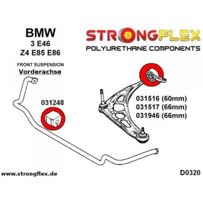 Alternative view of Strongflex BMW E46 E85 E86 Z4 Vorderachse Querlenkerbuchse Exzentrisch 66mm SPORT - 031946A