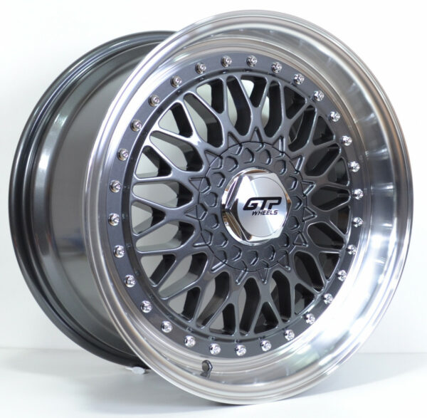 1x Satz GTP 072 Alufelgen 4x100 & 4x108 7,5x17 & 8,5x17 ET35 gunmetal / Titanium Flow Forming