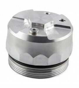 Alternative view of Aluminium Ölfilter Deckel mit 3 Sensoranschlüssen ersetzt den originalen BMW M52 M54