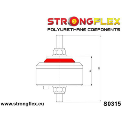Alternative view of 2x PU verstärkte Motorsport Motorlager für BMW E12 E21 E30 M20 Modelle 6-Zylinder Set